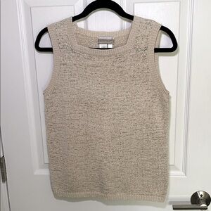 Coldwater creek vintage cream/ oatmeal shell/ vest size small